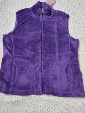 NWT Starting Point Vest Fleece Purple Size XL